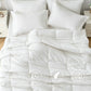 White Comforter Set Box Stitch Down Alternative All Season Microfiber Bedding