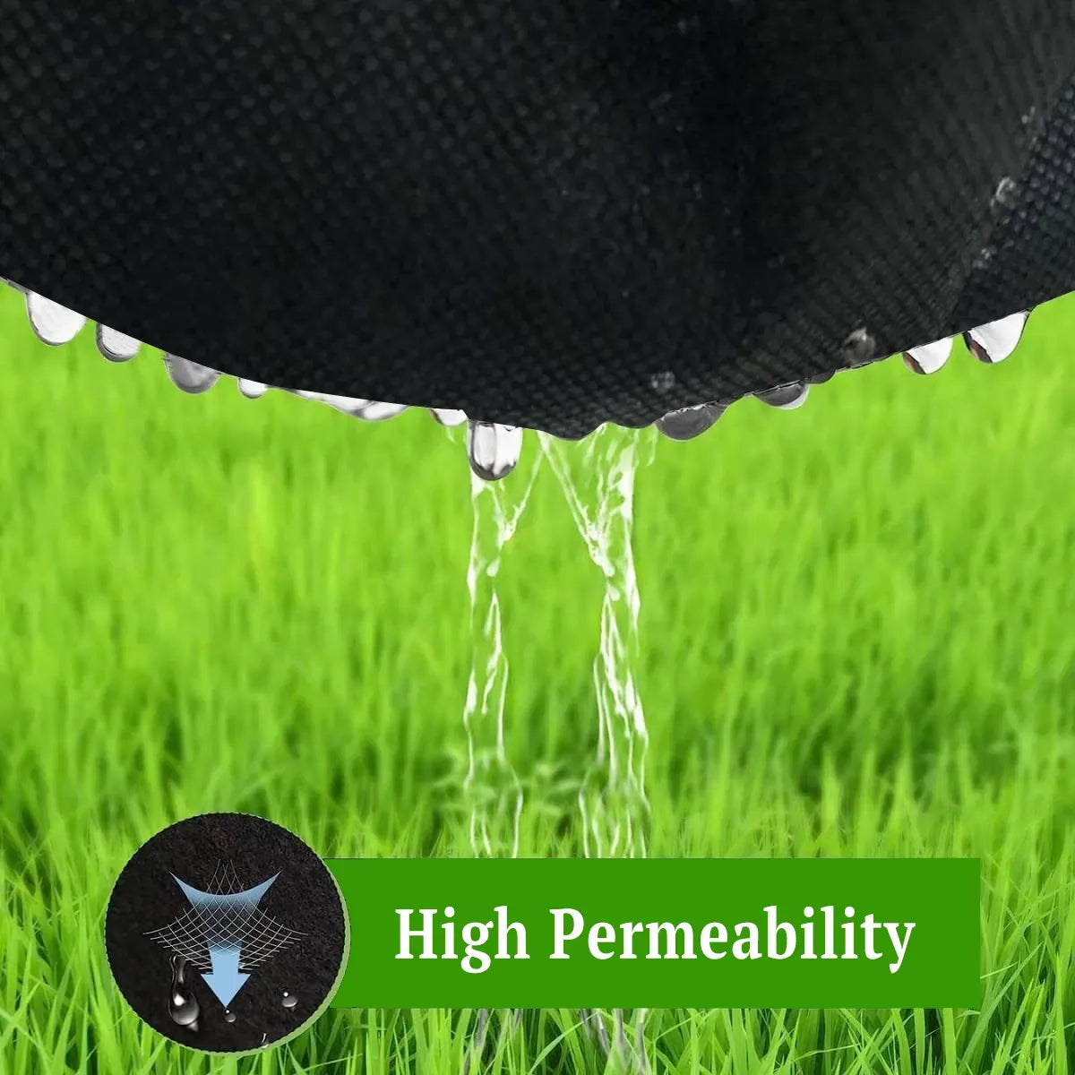 2.3 oz Non-Woven Landscape Fabric Weed Barrier Permeable Ground Cover 4x100 6x100