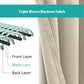 Beige Blackout Curtain Panel 34x84 Grommet Room Darkening Privacy 1 Panel