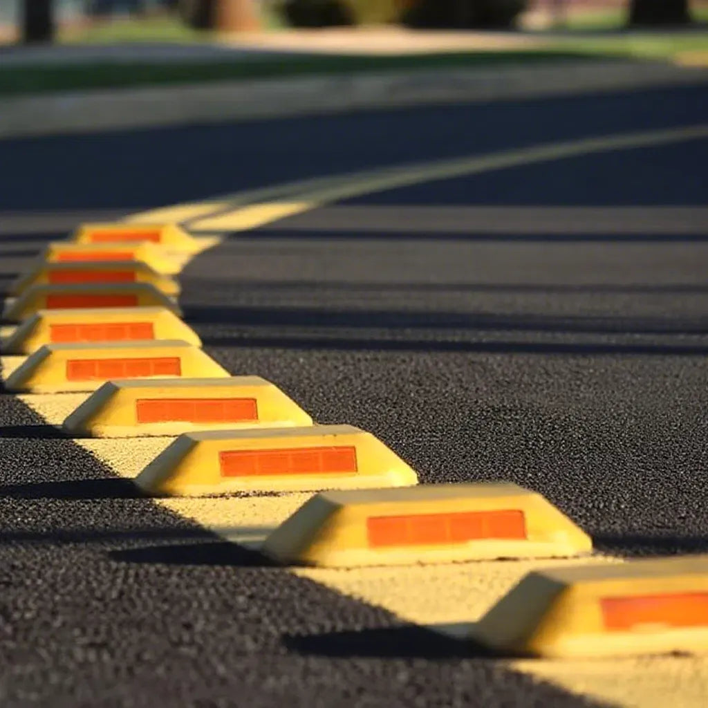 15 Pack Road Reflectors 4x4 Driveway Reflective Pavement Safety Markers Yellow
