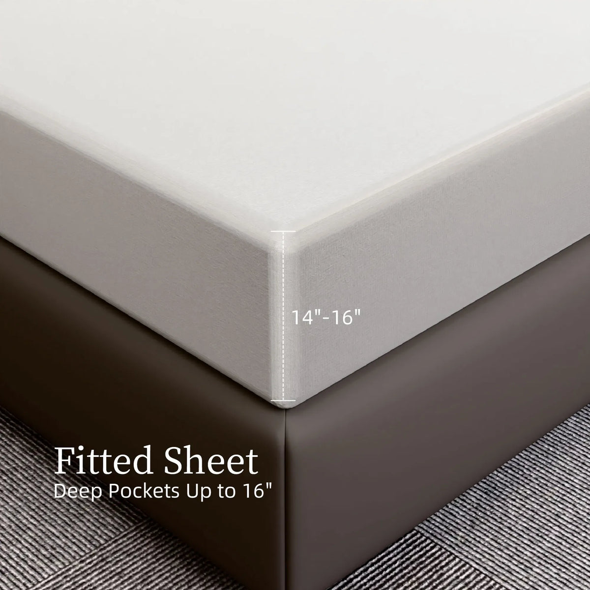 Queen Microfiber Sheet Set 4 Piece White Soft Deep Pocket Fitted Bed Sheets