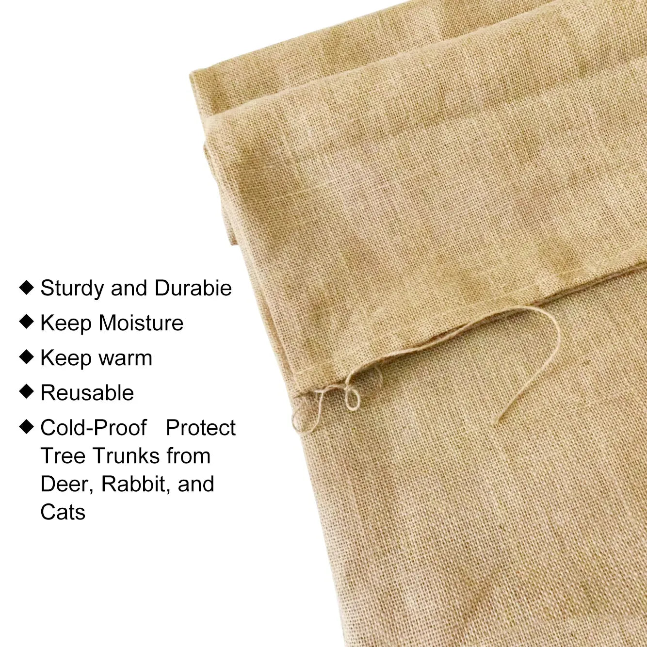 63 x 48 Burlap Plant Cover Bags Winter Frost Protection Drawstring Jacket 1 2 Pk