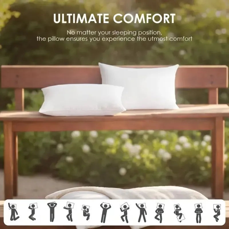 Throw Pillows Insert Cushion 2 Pack Ultra Soft Bed Couch Sofa Multi Size Pillows