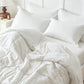 White Comforter Set Box Stitch Down Alternative All Season Microfiber Bedding