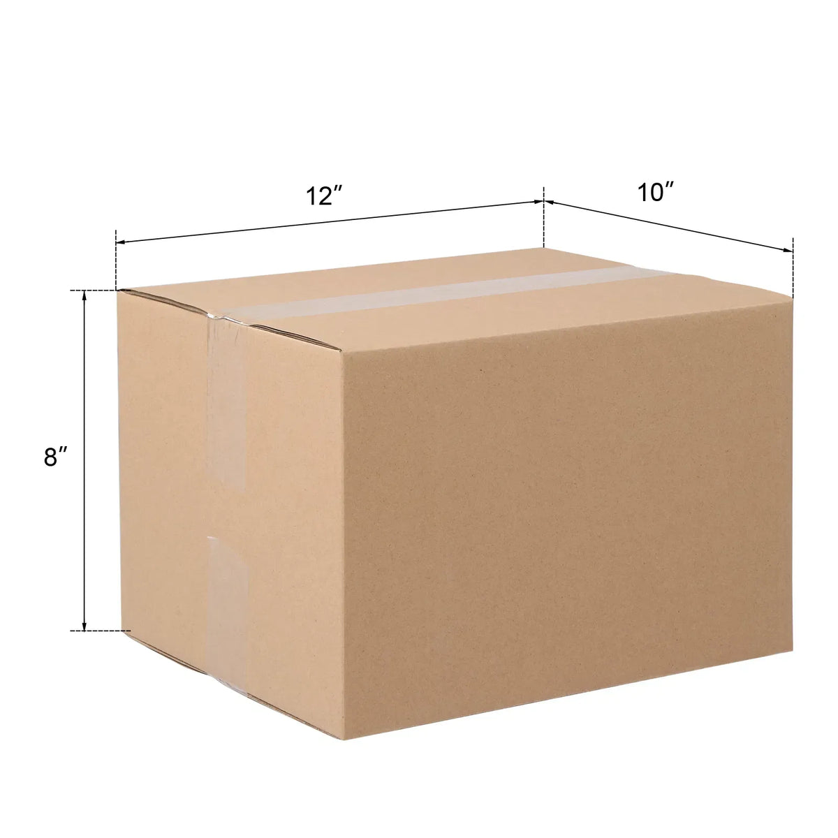 50 Pack 12x10x8 Shipping Boxes Corrugated Cardboard Mailing Cartons 3mm Kraft