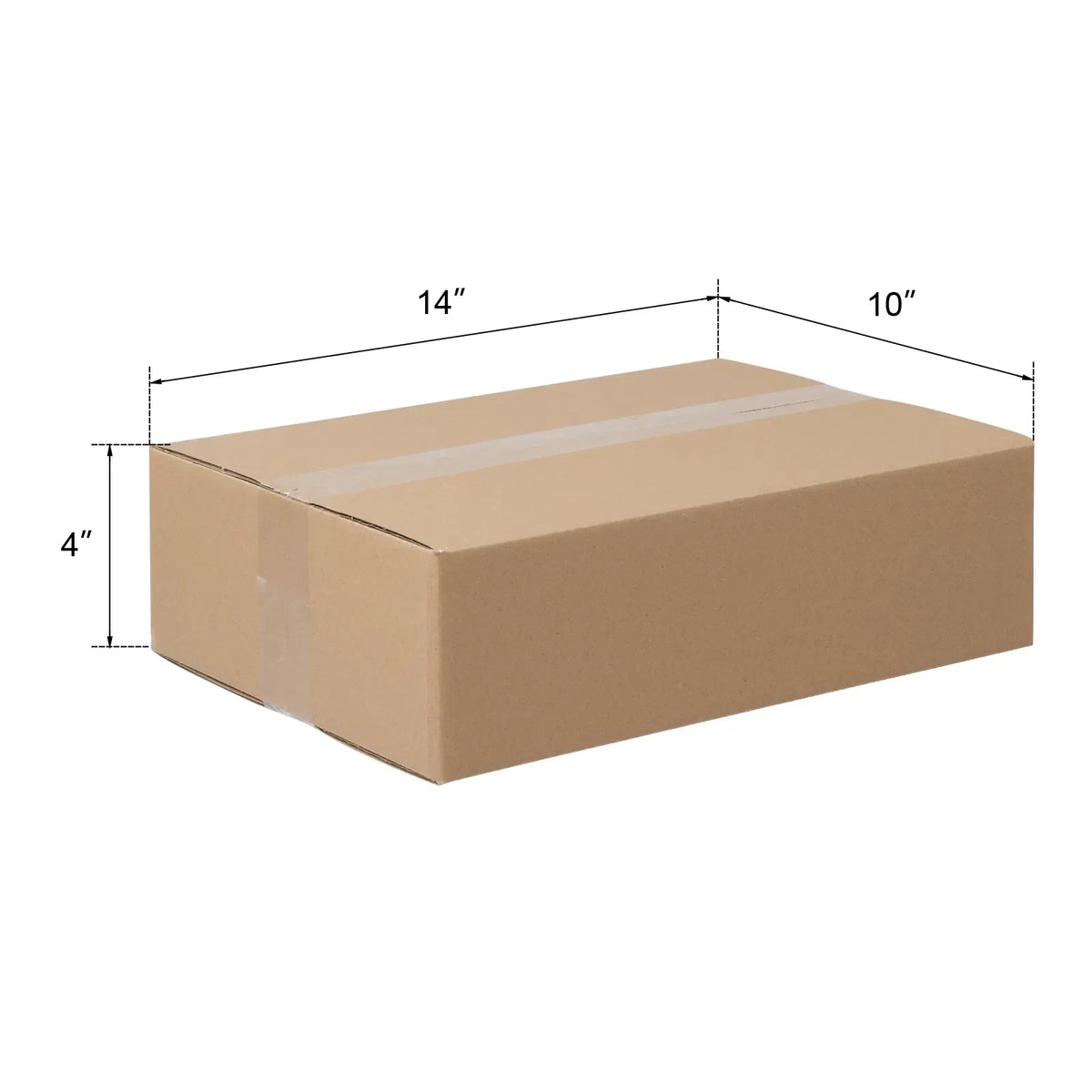 50 Pack 14x10x4 Shipping Boxes Corrugated Cardboard Mailing Cartons 3mm Kraft