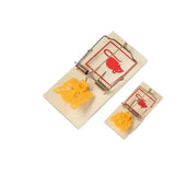 6 Pack Wooden Mouse Snap Traps Reusable Pedal Yellow Mice Pest Control