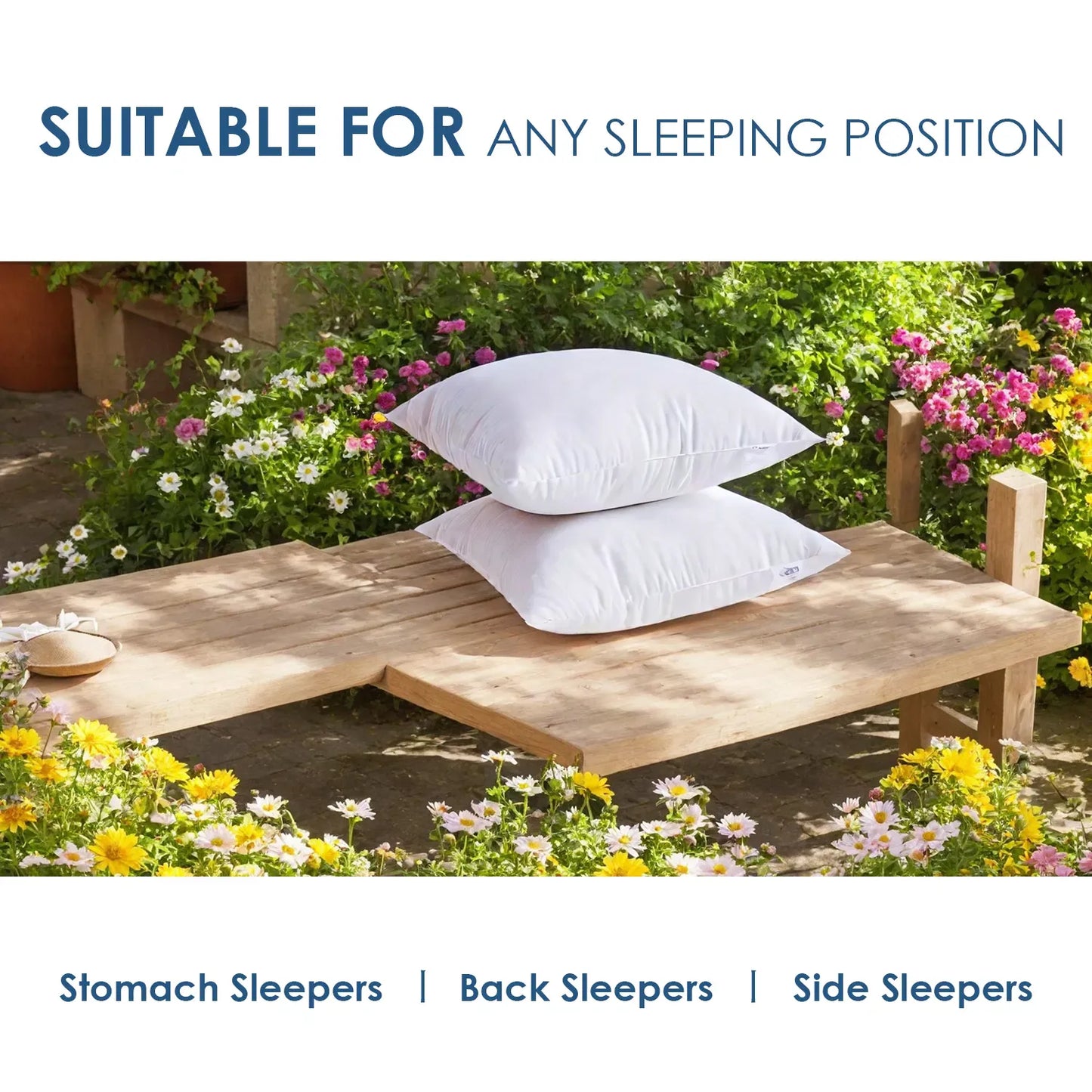 Pack of 2 Outdoor Pillow Inserts Throw Pillow Soft Premium Fluffy Cushion 18x18