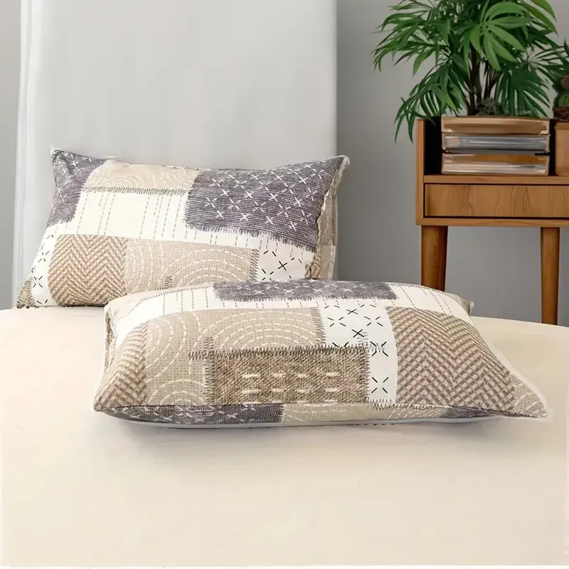 King Comforter Set 3 Piece Soft Microfiber All Season Farmhouse Bedding Quilted