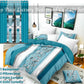 9 Piece Turquoise Paisley Bedspread Curtain Set Queen King Cal King Bedding