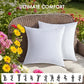 Pack of 2 Outdoor Pillow Inserts Throw Pillow Soft Premium Fluffy Cushion 18x18