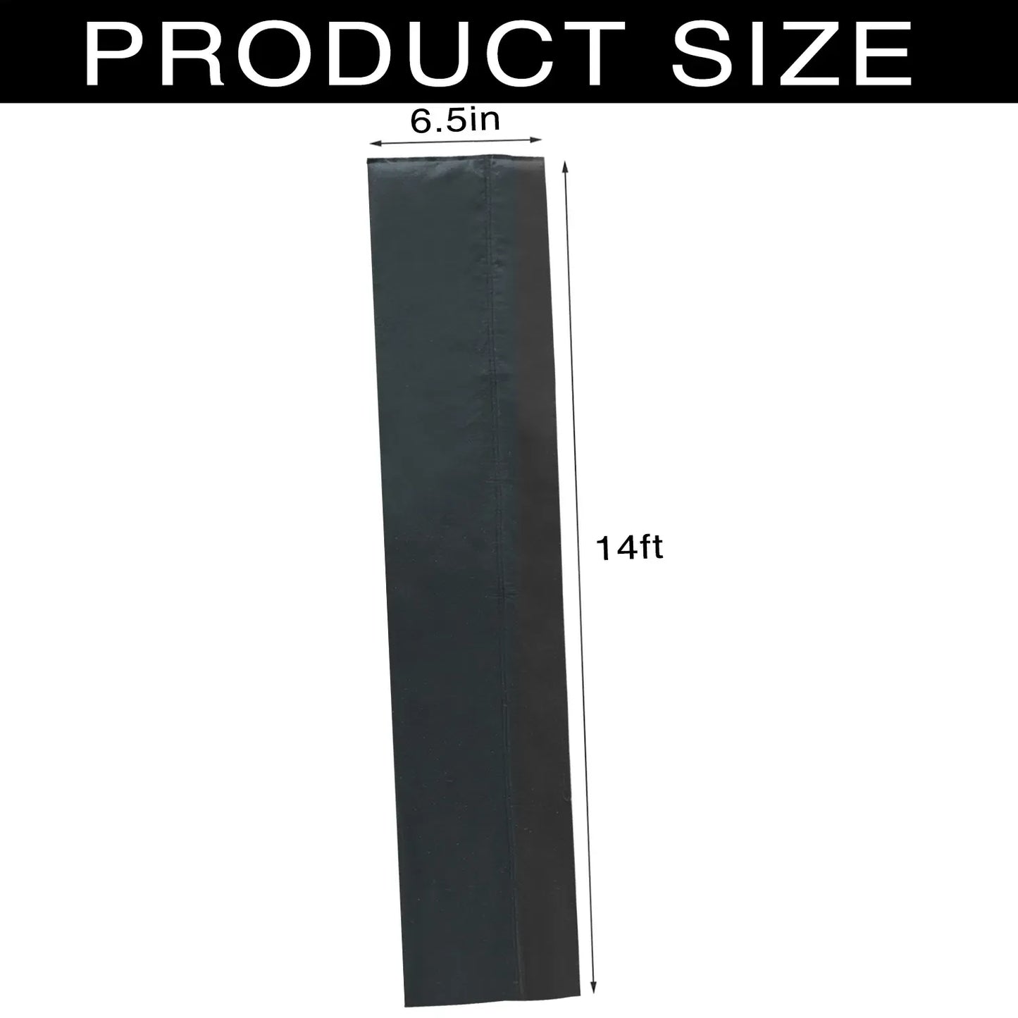 Water Activated Flood Barriers 14ft x 6.5in Sandless Sandbags 2 Pack Black