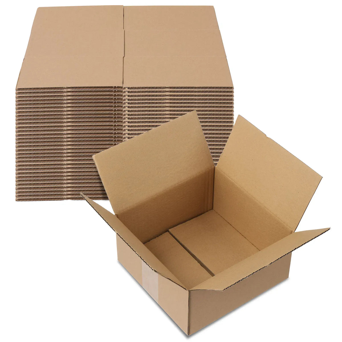 100 Pack 8x8x4 Shipping Boxes Corrugated Cardboard Mailing Packing Cartons Bulk