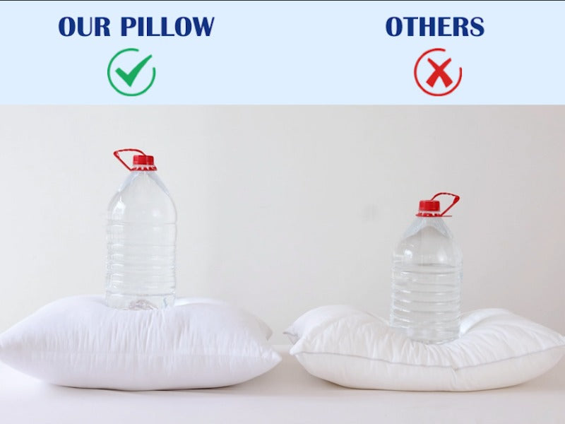 Extra Firm Pillow Queen King Standard Size White Adjustable Bed Pillow Support