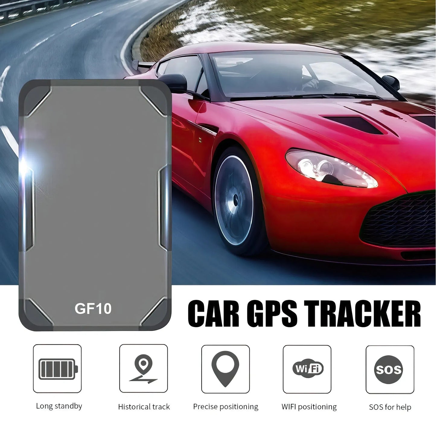 GF10 Magnetic Mini GPS Locator Tracker Real Time Car GSM GPRS Tracking Device US