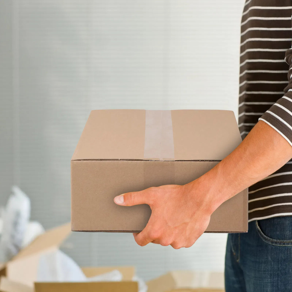50 Pack 14x10x4 Shipping Boxes Corrugated Cardboard Mailing Cartons 3mm Kraft