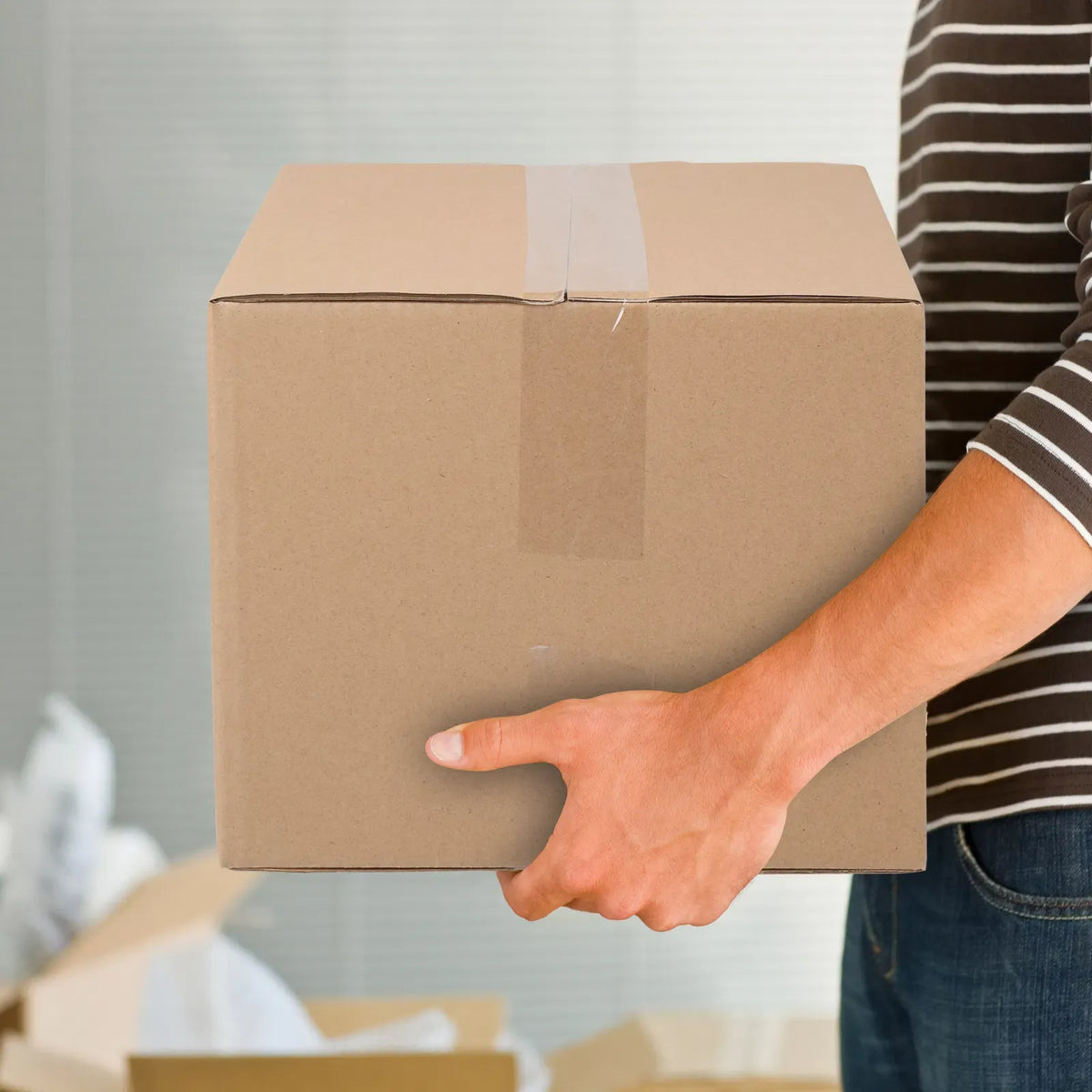 50 Pack 12x10x8 Shipping Boxes Corrugated Cardboard Mailing Cartons 3mm Kraft