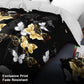 9 Piece Black Gold Butterfly Bedspread Curtain Set Queen King Cal King Bedding