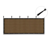 3x50 Ft Brown Privacy Fence Screen 90% Visibility Block Mesh Balcony Deck Cover
