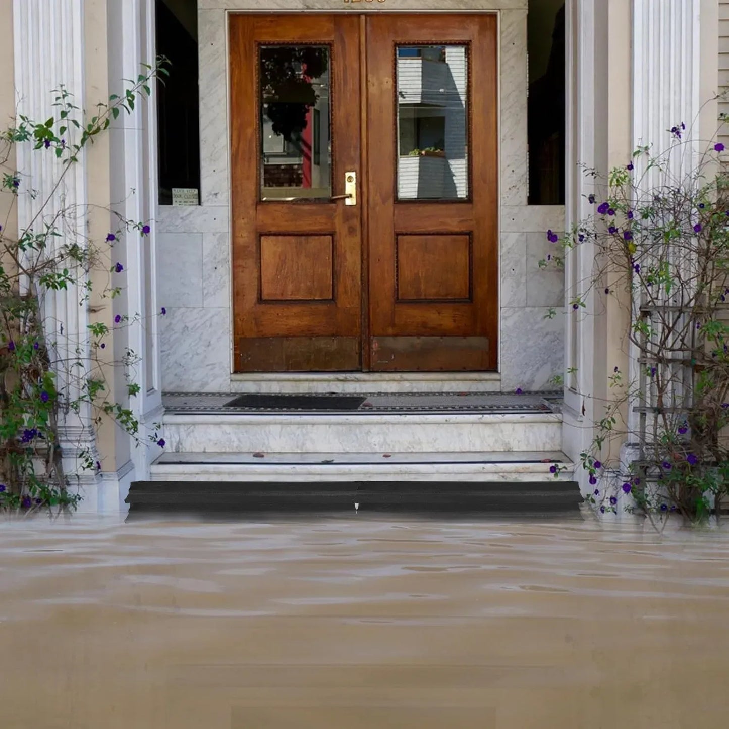 Water Activated Flood Barriers 14ft x 6.5in Sandless Sandbags 2 Pack Black