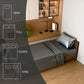 Twin Satin Sheets 3PC Gray 15in Deep Pocket Silky Soft Polyester Bedding Set