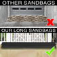 Water Activated Flood Barriers 14ft x 6.5in Sandless Sandbags 2 Pack Black