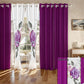 9 Piece Purple Rose Bedspread Curtain Set Queen King Cal King Bedding