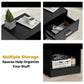Set of 2 Bedroom Bedside Table Nightstand End Side With Drawer and Open Shelf