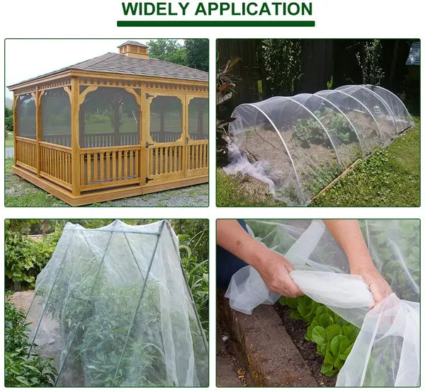 Garden Insect Netting Ultra Fine Mesh Plant Cover Raised Bed Screen White Black