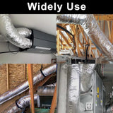 9 Inch x 25 Ft Insulated Flexible Duct Hose HVAC Triple Layer Aluminum Foil Air