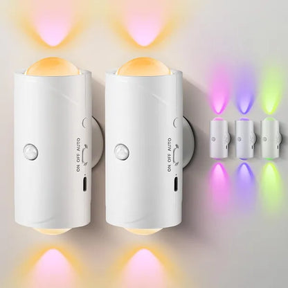 LED Motion Sensor Night Light Rechargeable Wireless Magnetic Wall Light Sconce