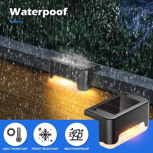 Solar Deck Lights Outdoor Waterproof LED Step Lights for Stairs Fence 16 32 Pack