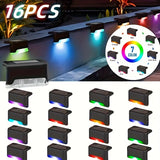 Solar Deck Lights Outdoor Waterproof LED Step Lights for Stairs Fence 16 32 Pack