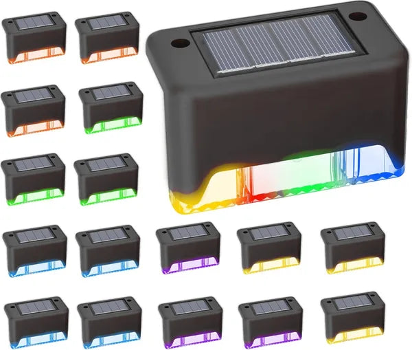 Solar Deck Lights Outdoor Waterproof LED Step Lights for Stairs Fence 16 32 Pack