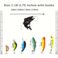Lot of 30 Fishing Lures Crankbaits Minnow Baits with Hooks Tackle Set
