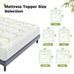 Cooling Mattress Topper Bamboo Viscose Quilted Deep Pocket Mattress Pad Full King