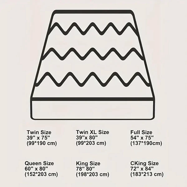 Twin Size Futon Mattress Topper Thick Floor Sleeping Pad Checkered 3D Edge