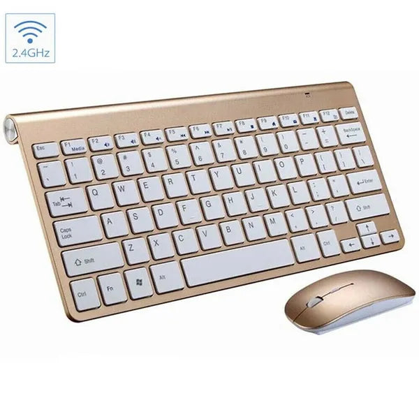 Mini Wireless Keyboard Mouse Combo 2.4G USB for Mac Apple PC Computer