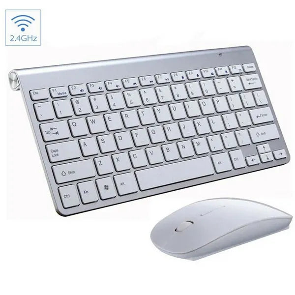 Mini Wireless Keyboard Mouse Combo 2.4G USB for Mac Apple PC Computer