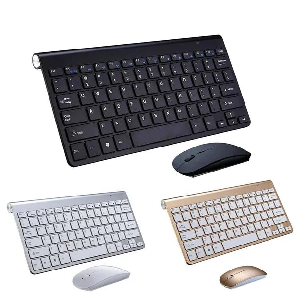 Mini Wireless Keyboard Mouse Combo 2.4G USB for Mac Apple PC Computer