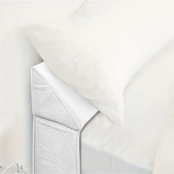 Bed Gap Filler Pillow 54 Inch Full Mattress Wedge Cushion Bamboo Cover White