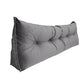 Triangular Reading Cushion Headboard Backrest Wedge Pillow Gray Buttons Washable