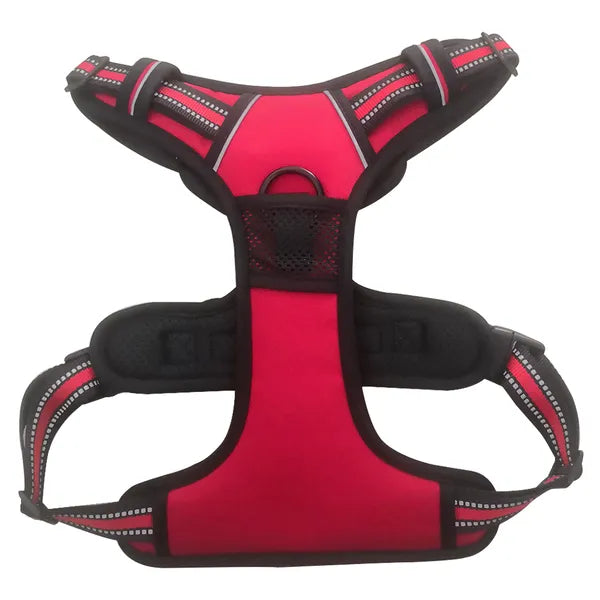 Large No Pull Dog Harness Adjustable Reflective Padded Vest Handle Red Black