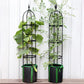 4.7ft Garden Obelisk Trellis Tower 10" Climbing Plants Roses Vines Support Black