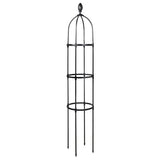 4.7ft Garden Obelisk Trellis Tower 10" Climbing Plants Roses Vines Support Black