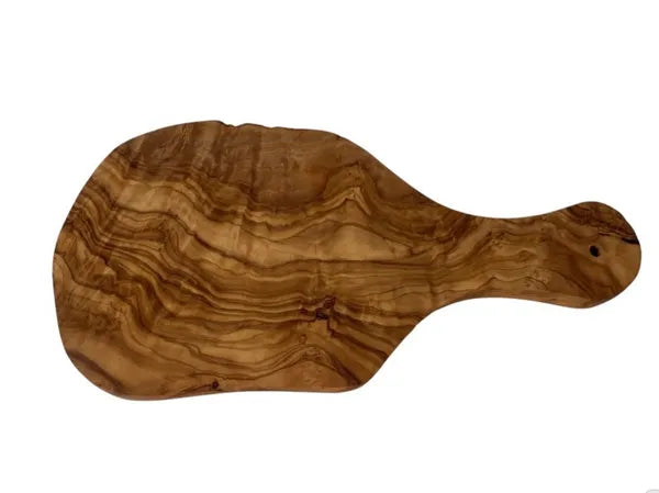 Olive Wood Cutting Board with Handle Handmade Mediterranean Serving Board