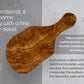 Olive Wood Cutting Board with Handle Handmade Mediterranean Serving Board