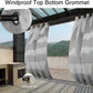 Outdoor Patio Curtain Panel Top Bottom Grommets Privacy Shade Pergola Gazebo 1Pc