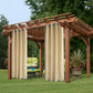 Outdoor Patio Curtain Panel Top Bottom Grommets Privacy Shade Pergola Gazebo 1Pc