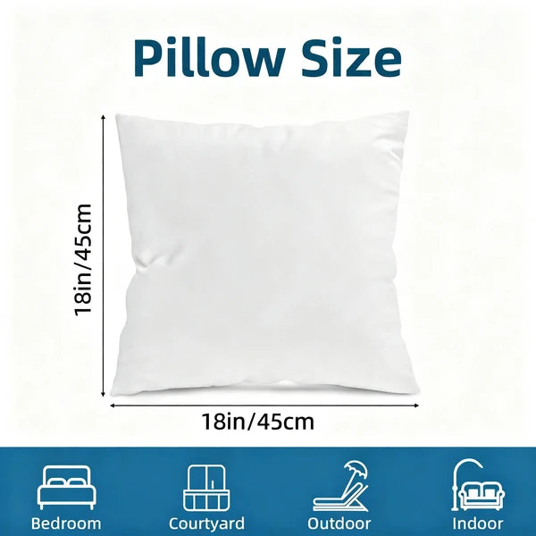 18x18 Pillow Inserts Set of 4 Water Resistant Outdoor Throw Pillow Forms 400g